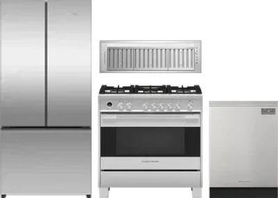 4 Piece Package Includes Refrigerator, Range, Hood And Dishwasher